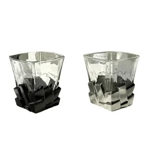 Bicchiere Materiale Vetro Design Elegante Decorazione Tavolo Capacità 300ml Arredo Casa