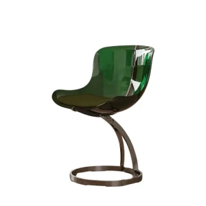 Sedia Materiale Plastica Con Metallo  Diverse Colorazioni Design Moderno Arredo Casa
