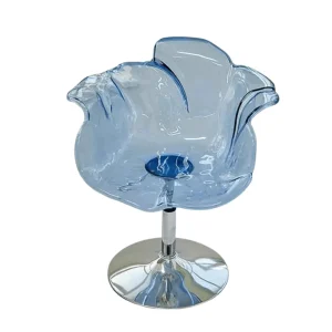 Sedia Materiale Plastica Con Metallo Diverse Colorazioni Modello Fiore Design Moderno Arredo Casa