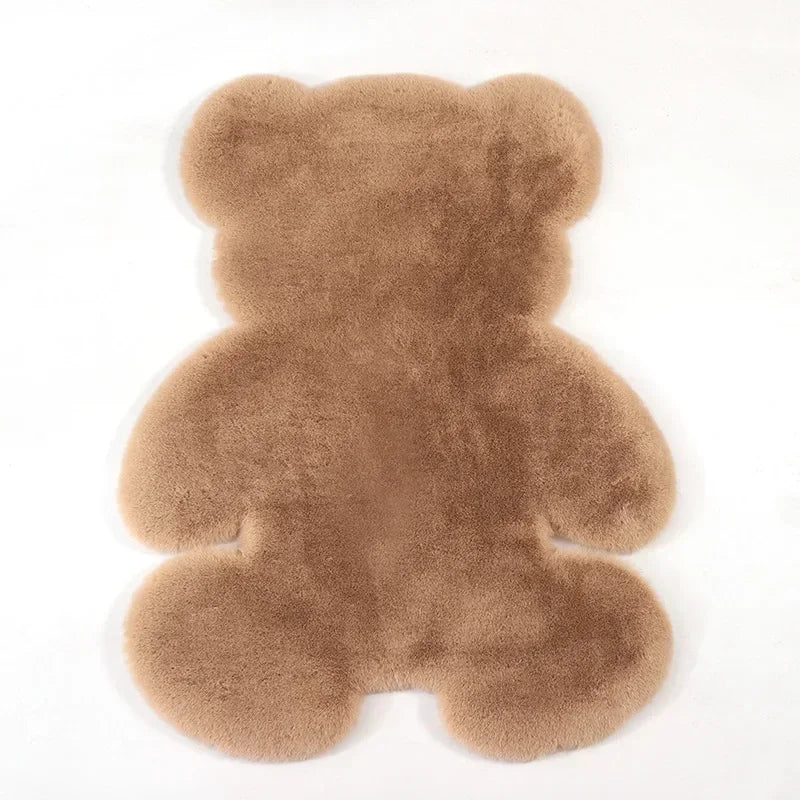 Tappeto Forma Orso Orsetto Cameretta Diverse Dimensioni Diversi Colori Arredamento Morbido Peluche Comodo Casa Camera Letto - immagine 8