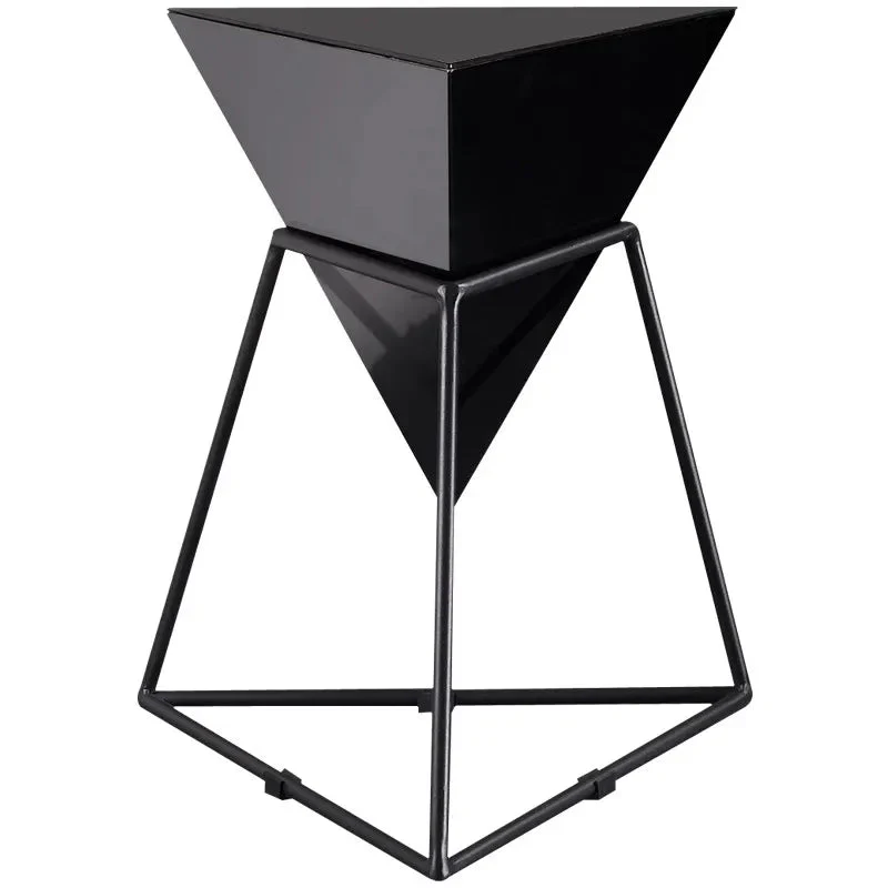 Tavolino Materiale Ferro Design Geometrico Decorazione Salotto Porta Oggetti Arredo Casa - immagine 3